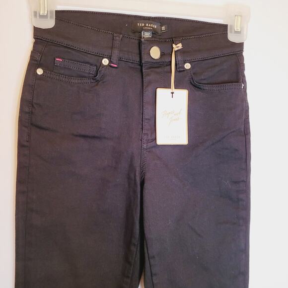 New Ted Baker The Classic skinny jeans Size 26 Black Minimal Staple Capsule - Picture 4 of 12